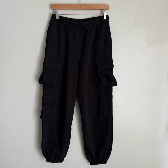 Oak + Fort oversized sweatpant cargo jogger black size medium - Picture 4 of 9